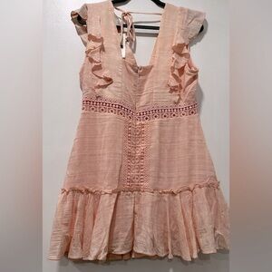 NWT-Jun & Ivy Peach Eyelet/ embroidered Dress|100%cotton